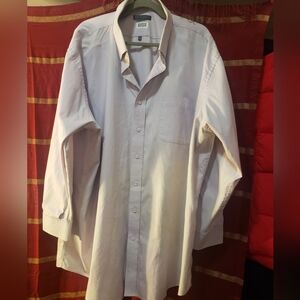 🥂 Genteel Barely-Lavender DAMON L/S Dress Shirt - Classic Fit, Size 34/35 BIG
